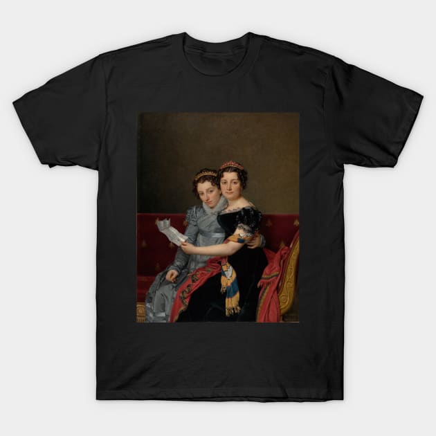 The Sisters Zénaïde and Charlotte Bonaparte - Jacques-Louis David T-Shirt by themasters